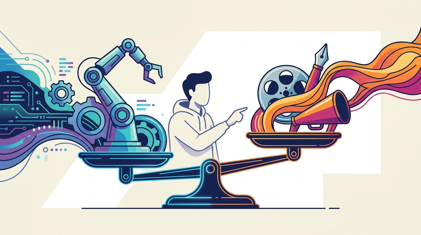 Balancing AI automation with storytelling.