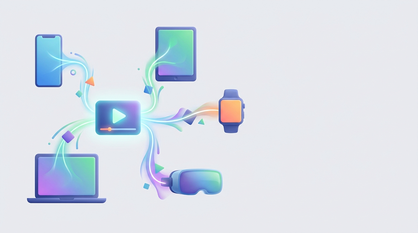 Adapting video content to digital platforms illustration