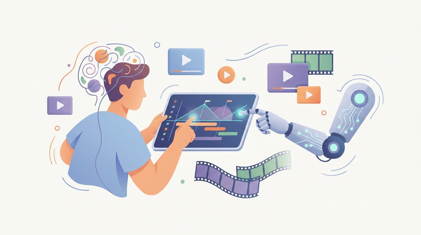 AI and human creativity in video editing.