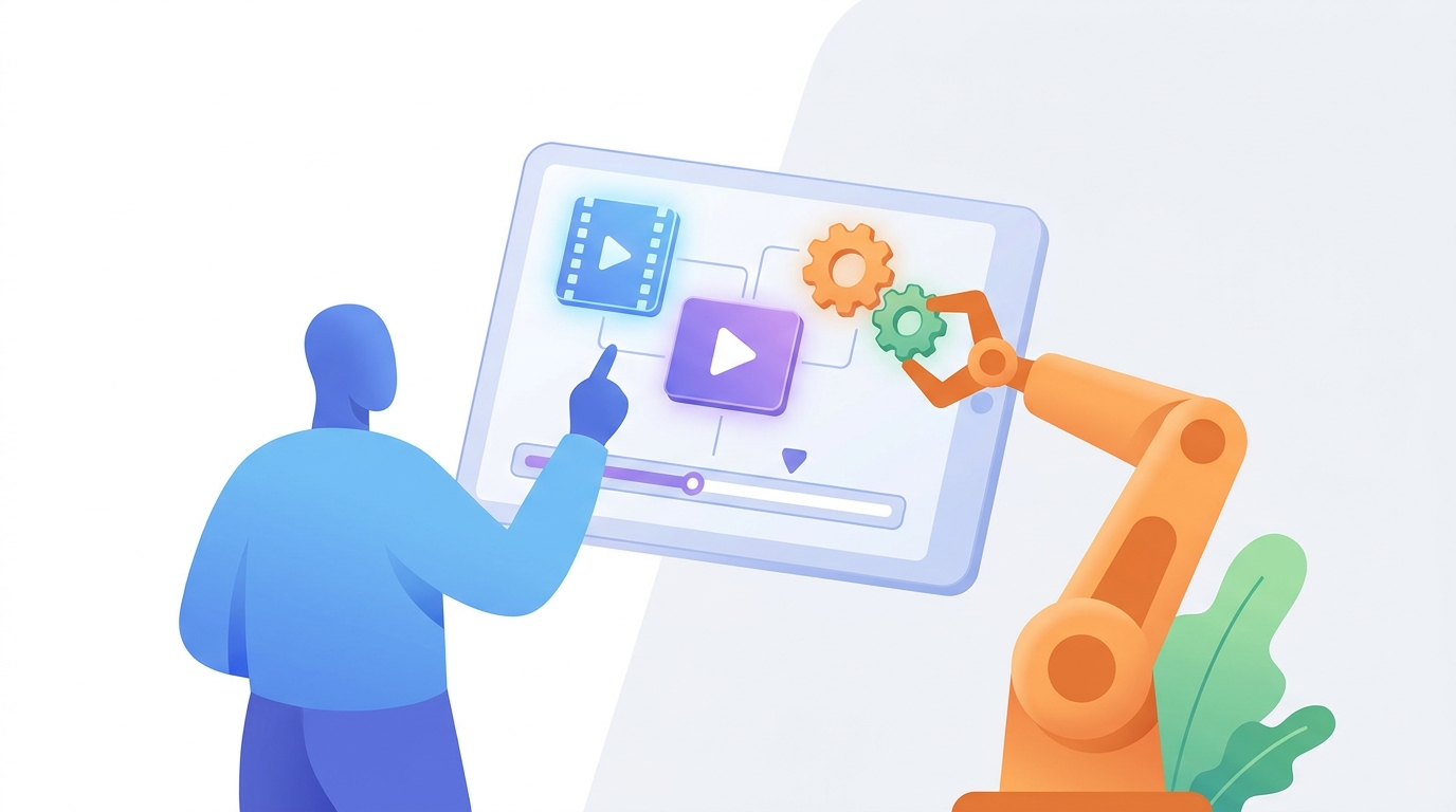 AI and human collaboration in video creation.