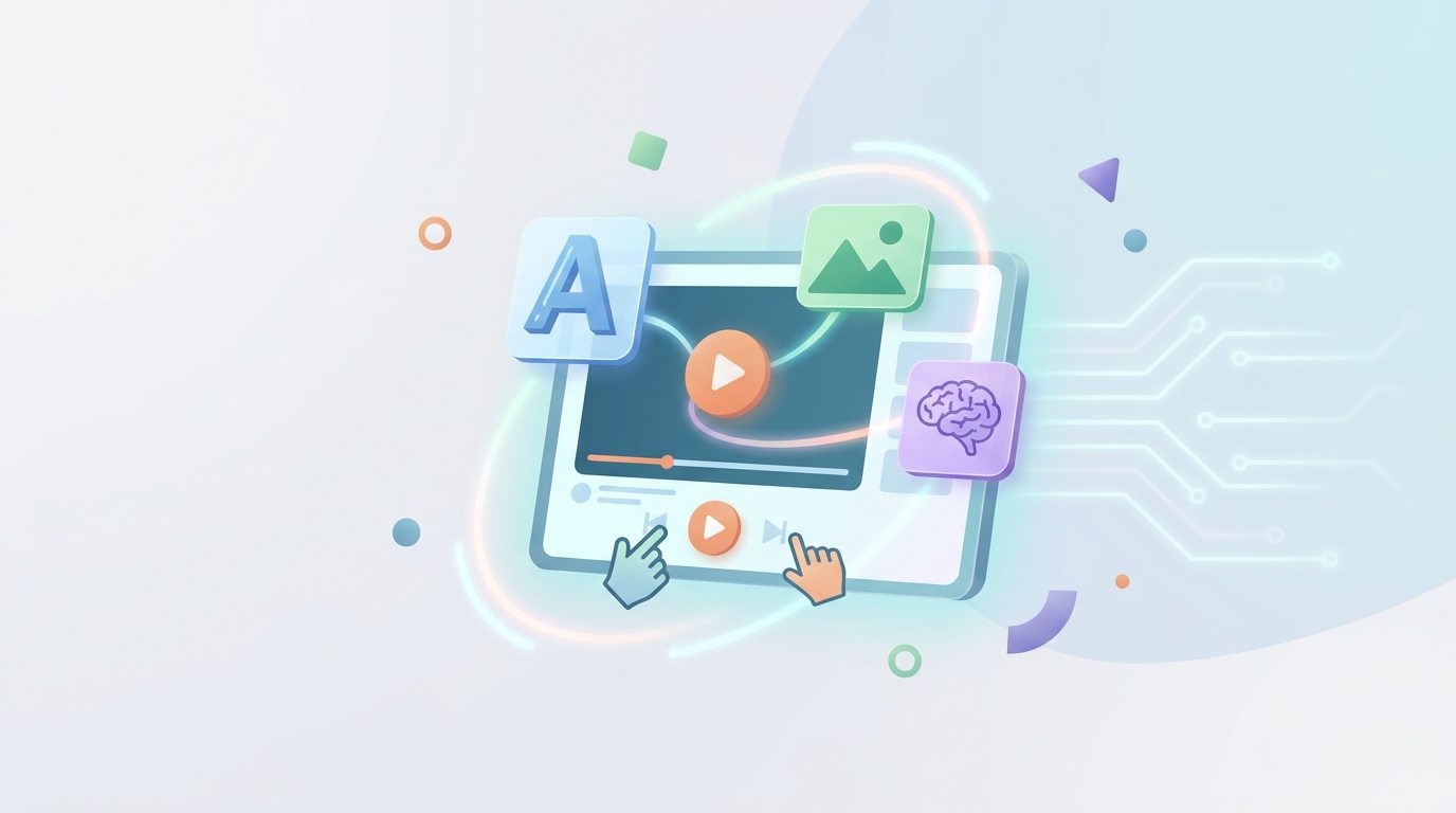 AI-enhanced video creation concept