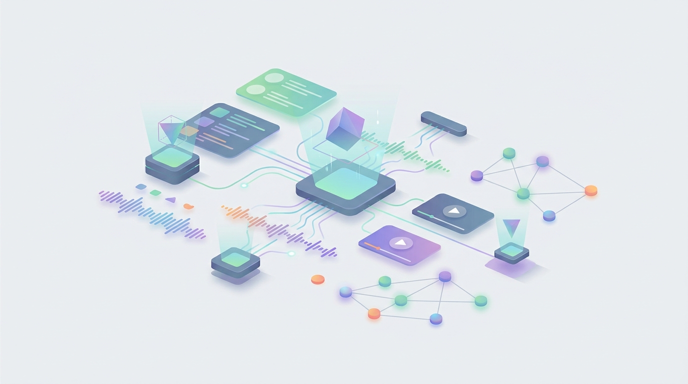 AI dashboard showcasing multimedia integration