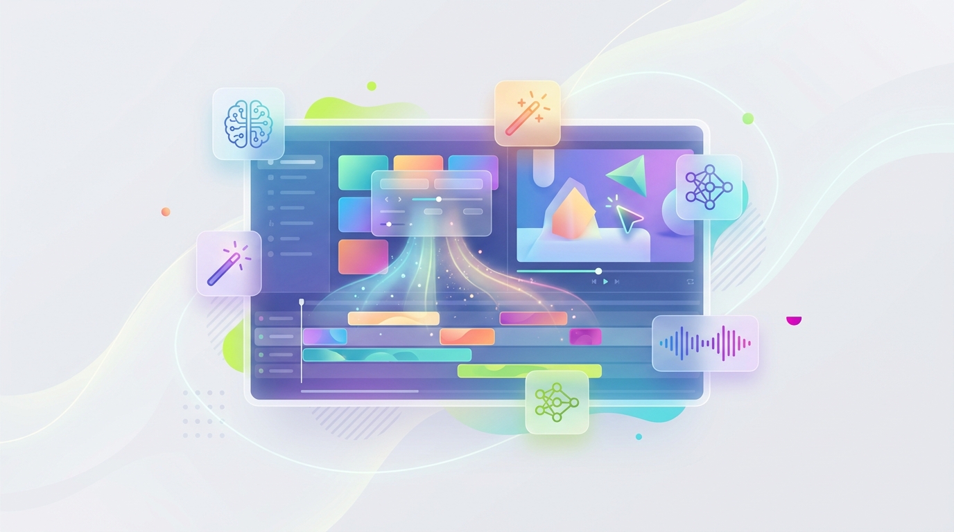 Advanced AI tools in video editor interface