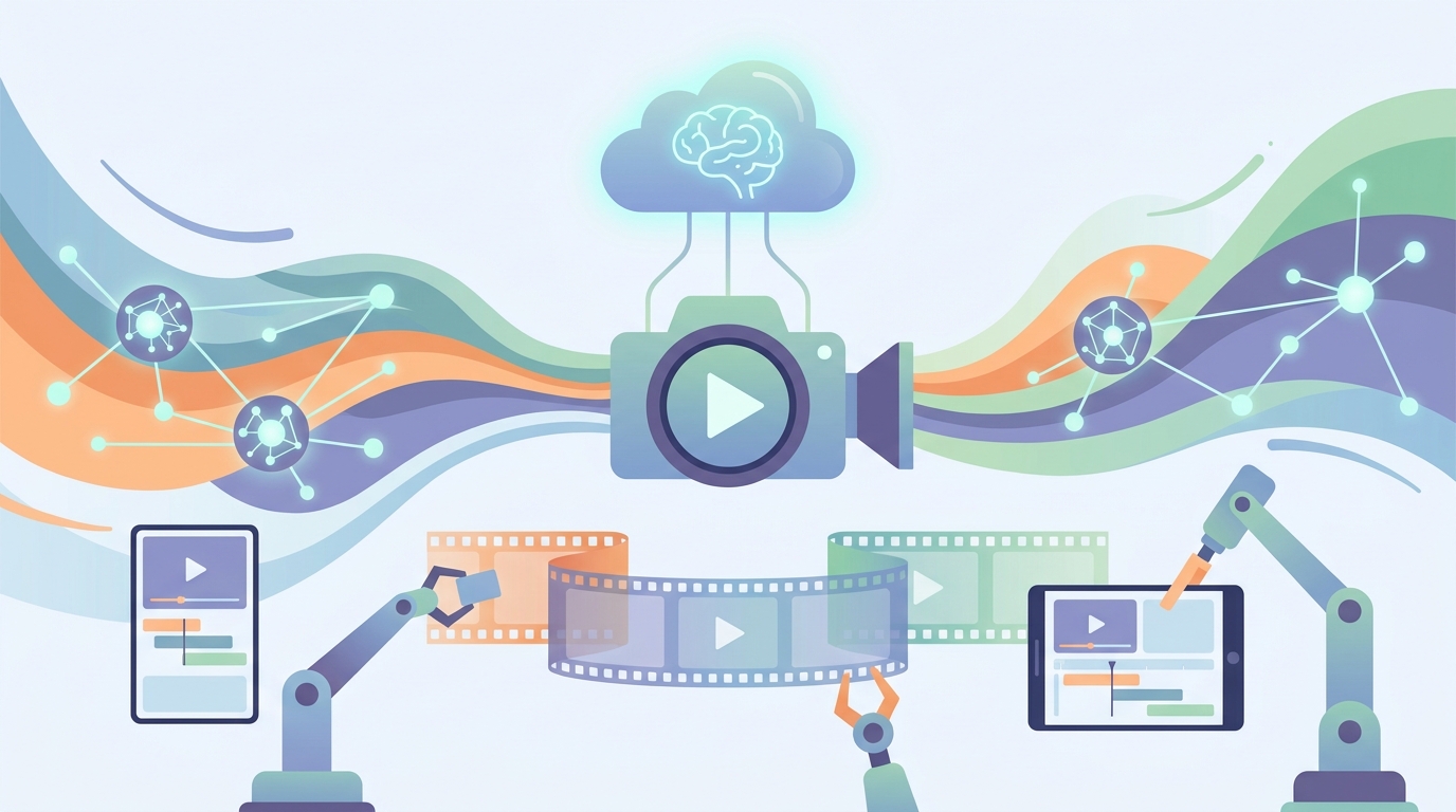 Illustration of AI video production innovation