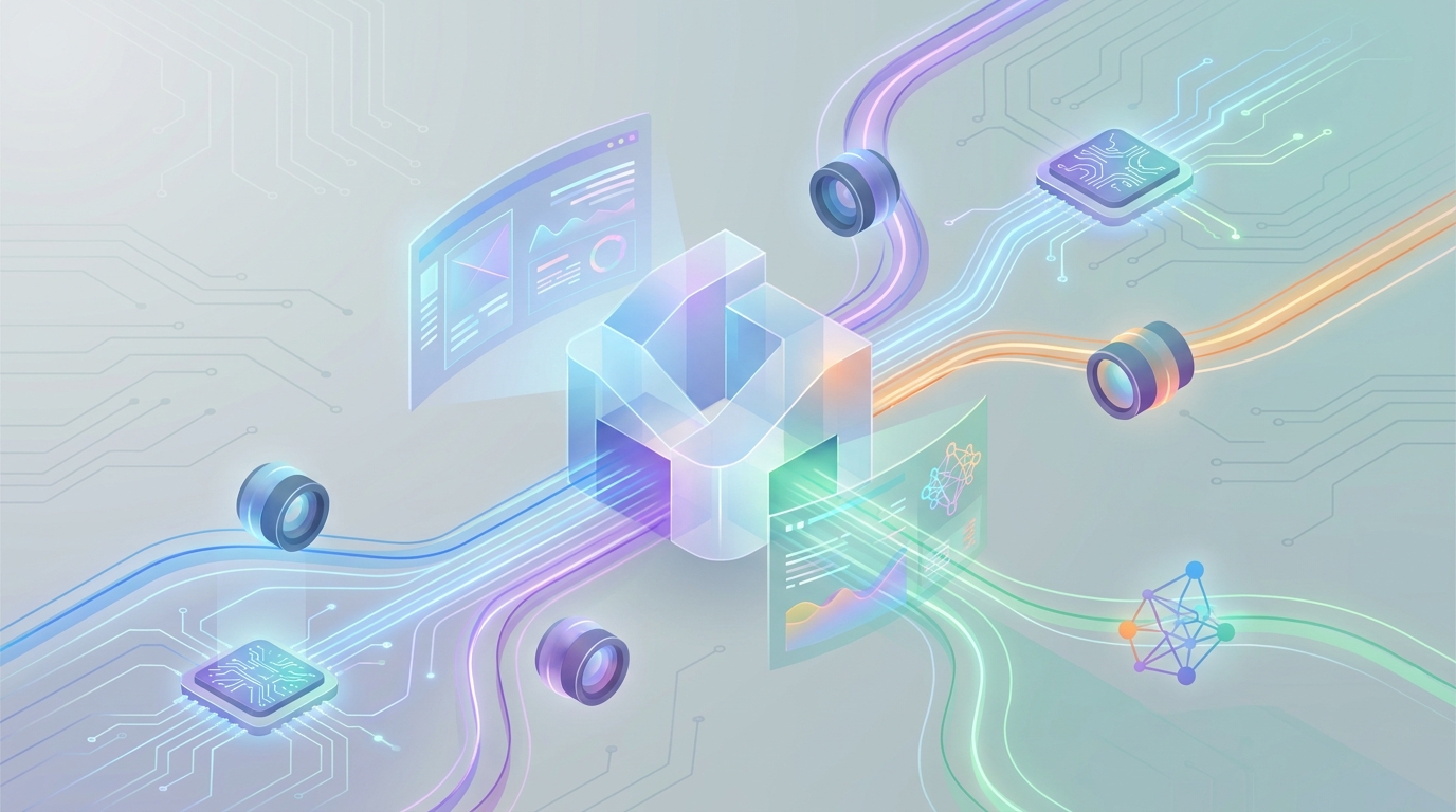 Illustration of real-time video production with AI technology