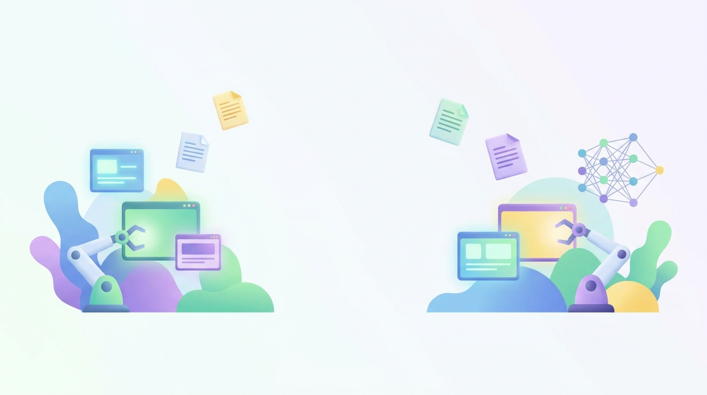 Digital content creation with AI tools illustration