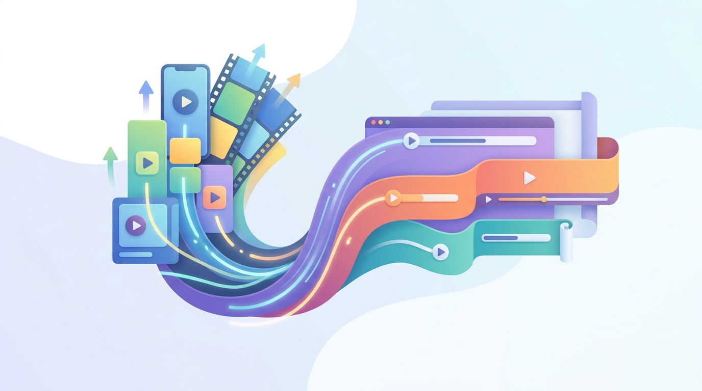 YouTube shorts and long-form content illustration.