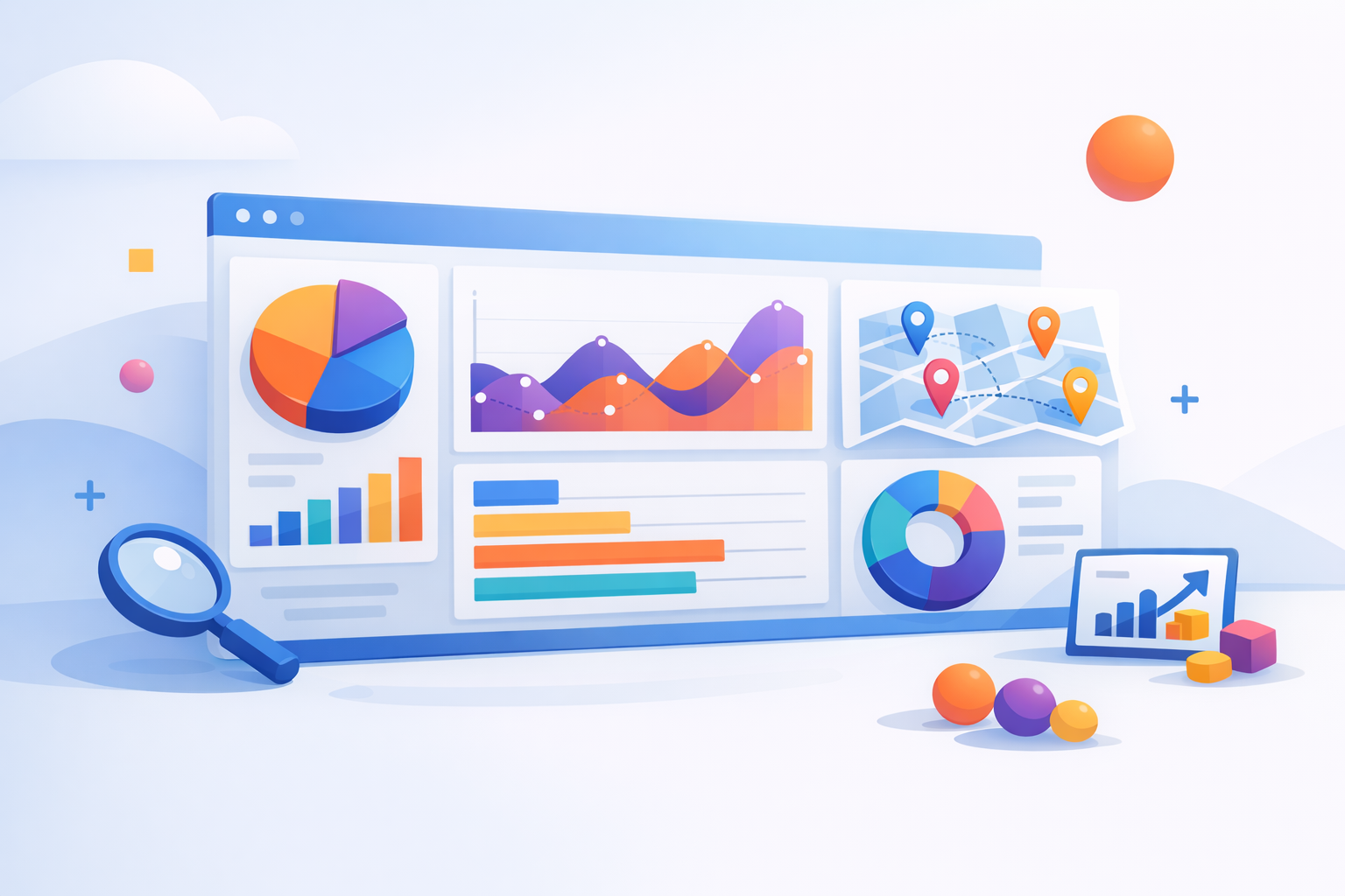 Digital analytics dashboard visualization