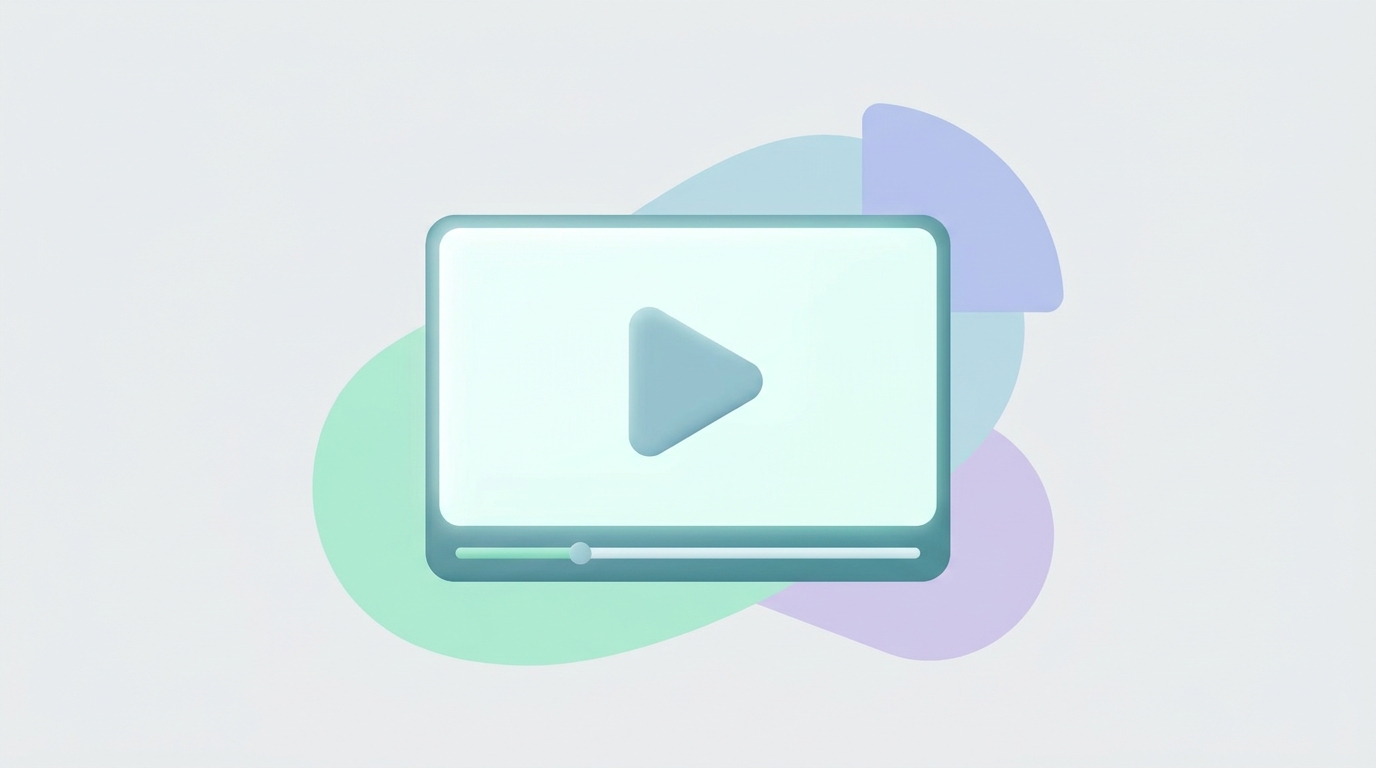 Clean video play screen illustration.