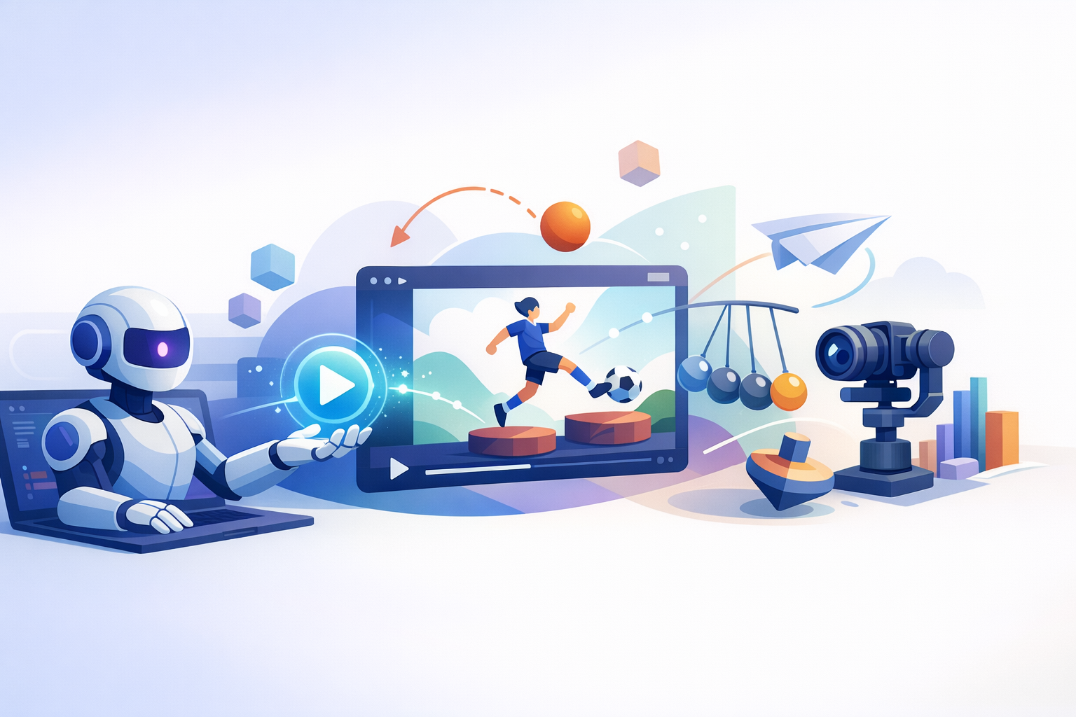 AI video creation with physics-aware motion illustration