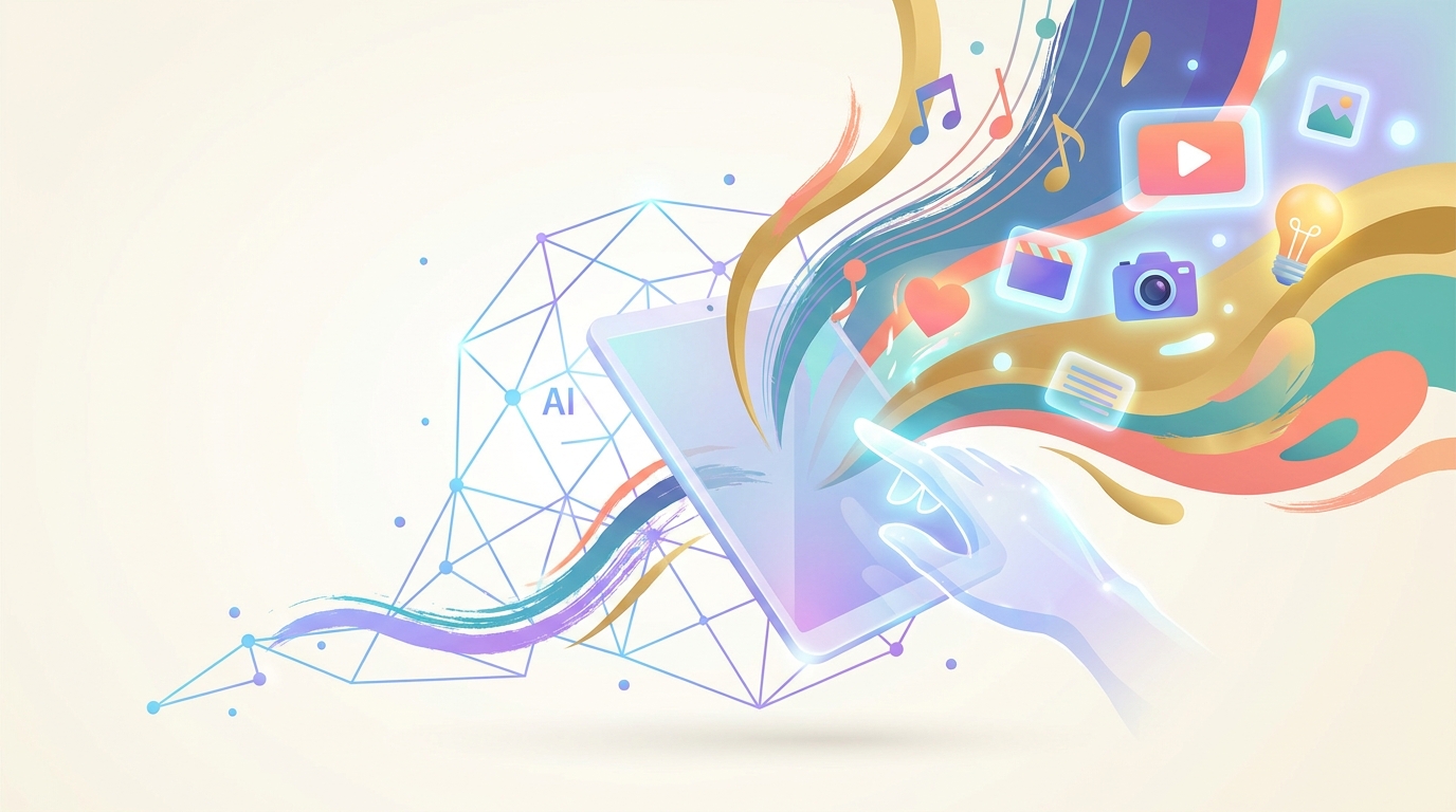 AI and human creativity in digital content creation.