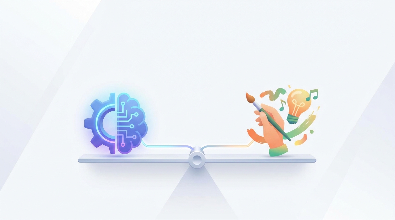 Balance between AI technology and human creativity