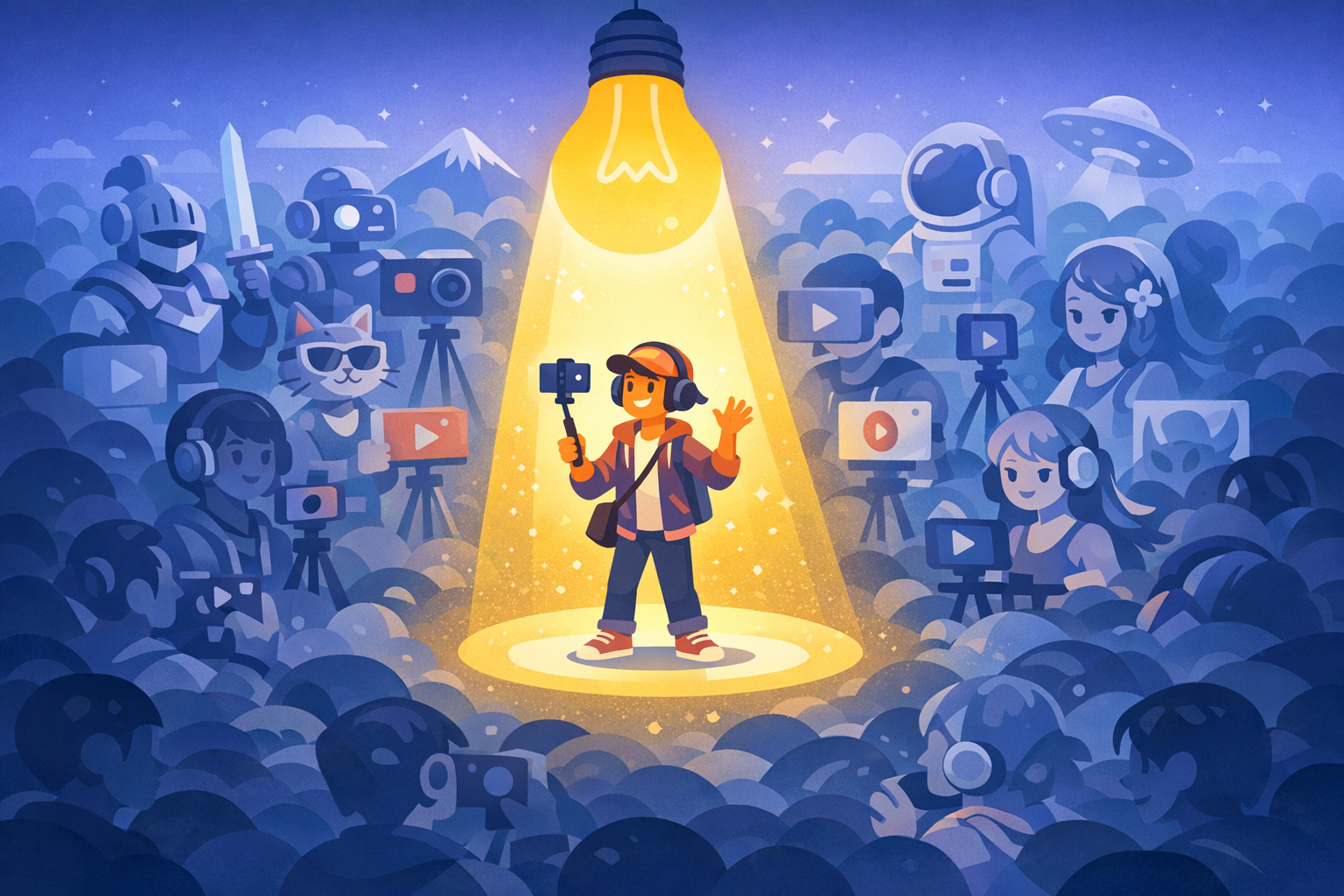 TikTok creator shining amidst AI content.