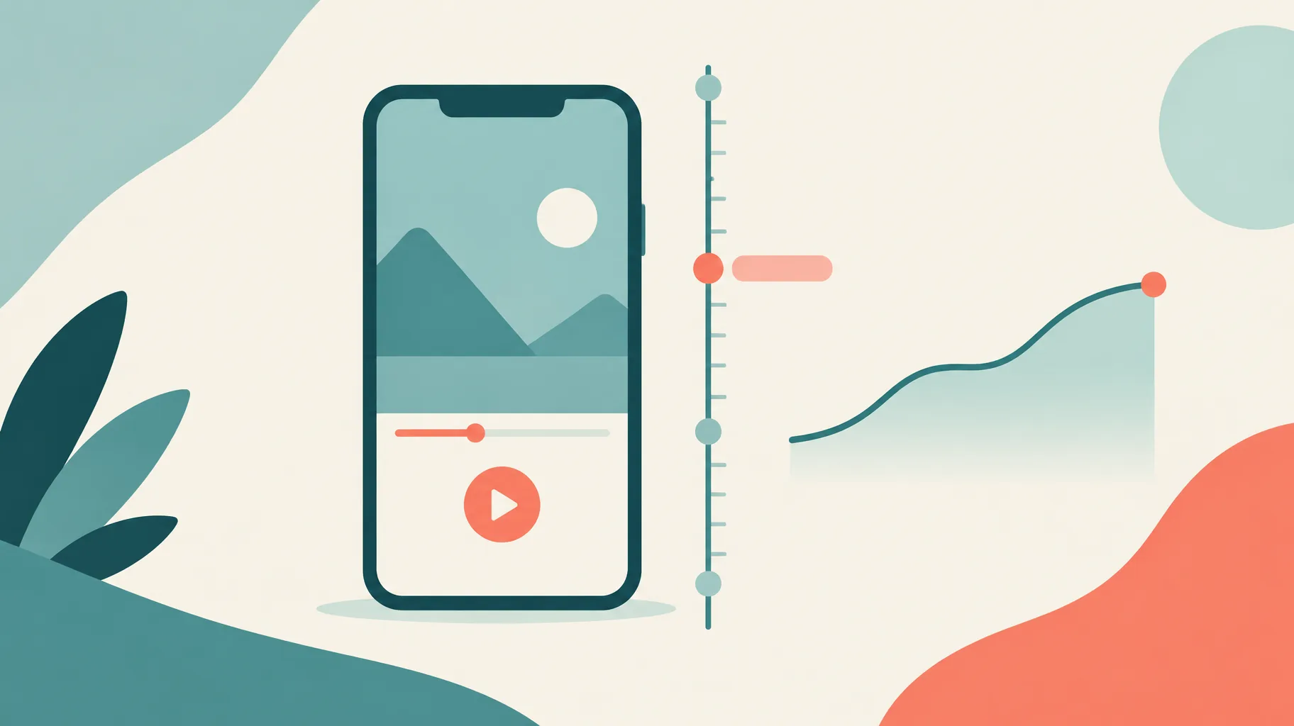 Illustration of a phone video timeline measured against a one-minute threshold