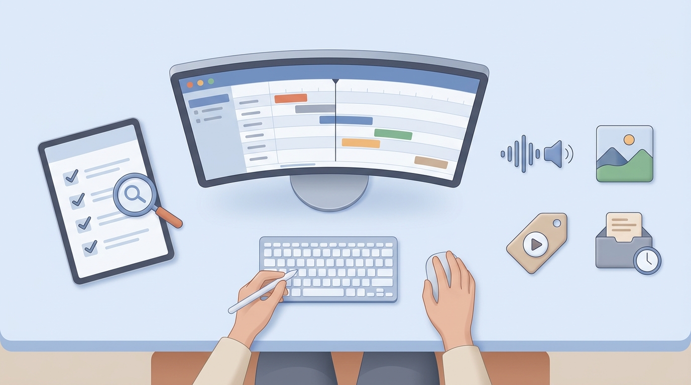 Video creator reviewing AI disclosure details before publishing.