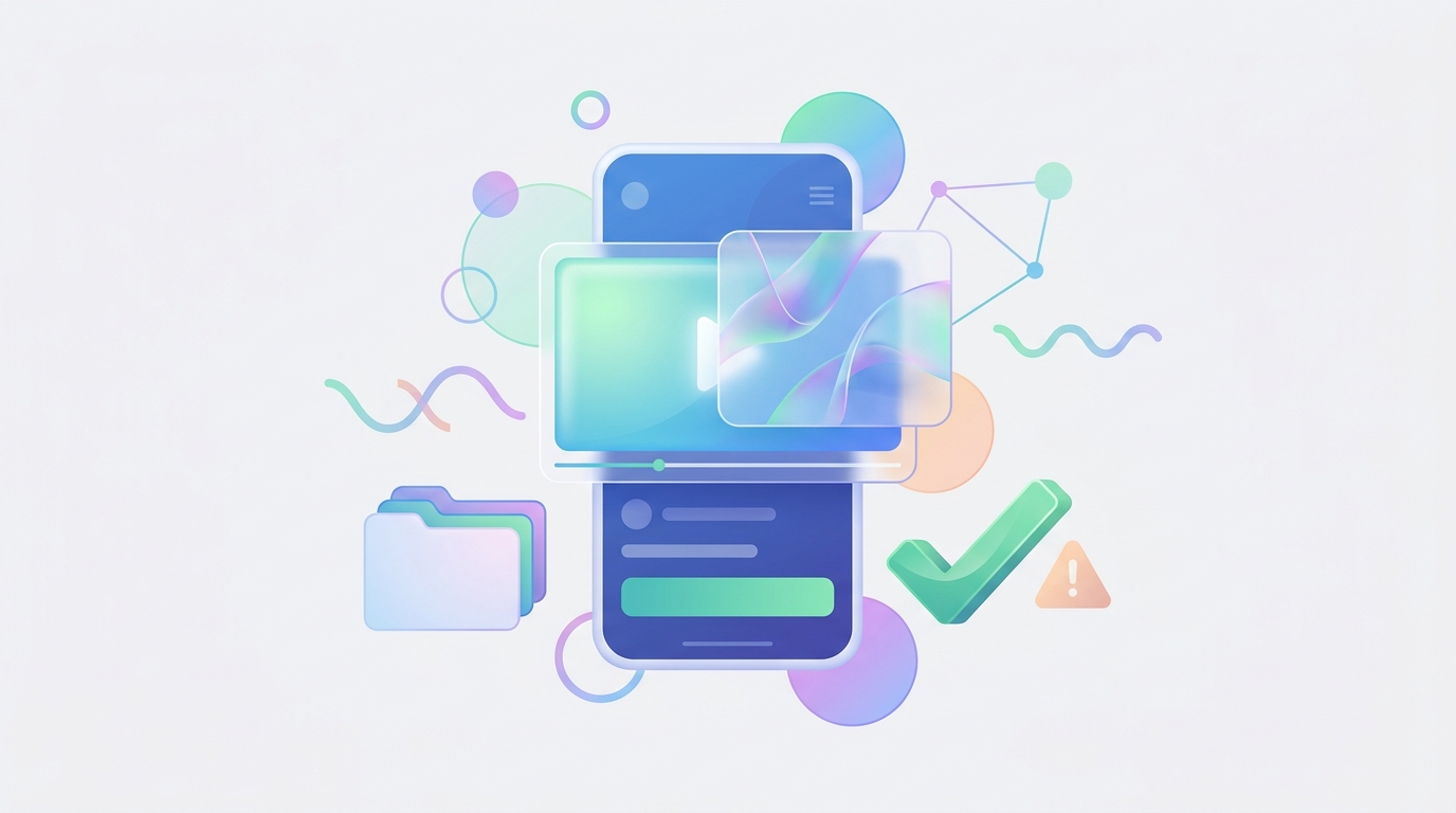 Illustration of labeling and reviewing AI-generated video visuals