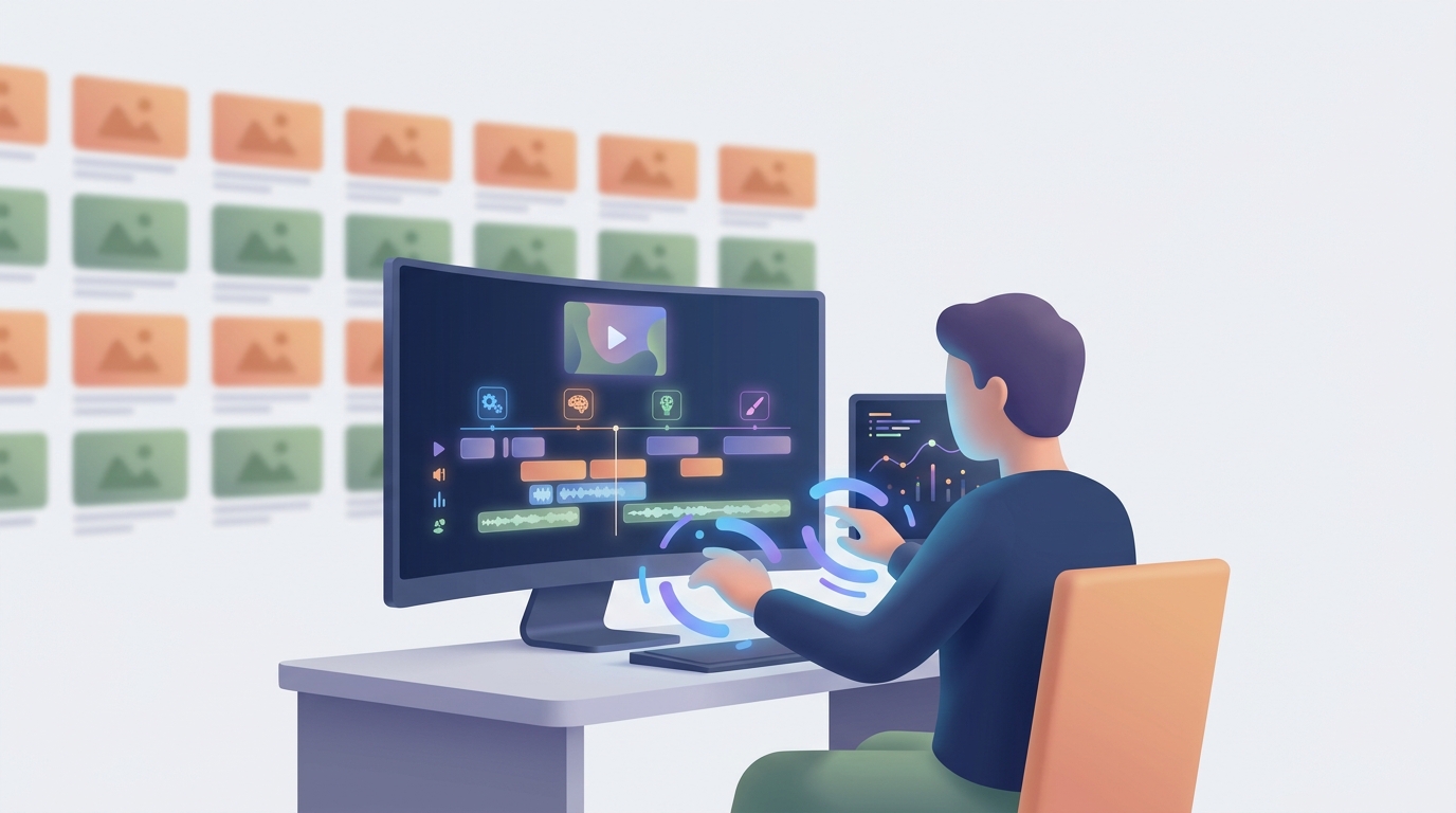 A creator uses AI to produce an original YouTube video while avoiding repetitive content.