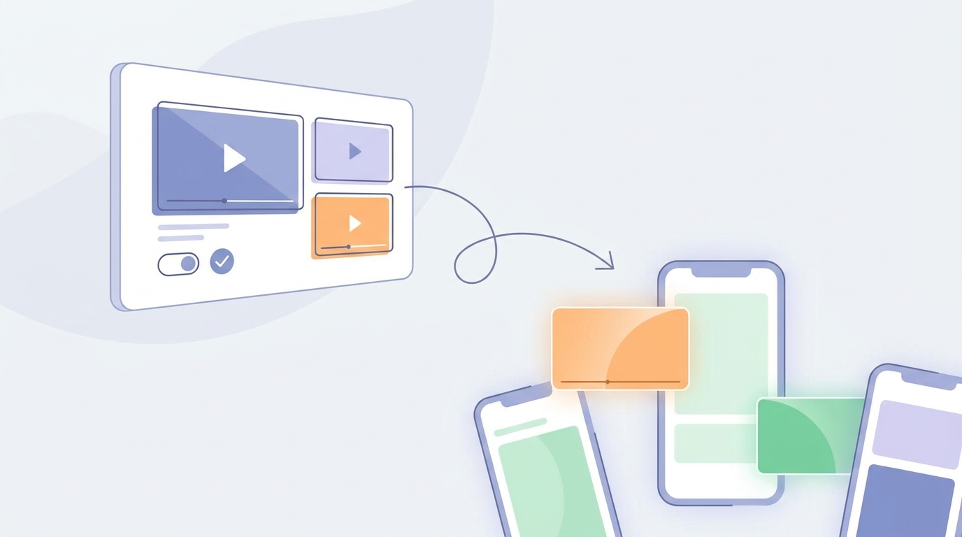 Illustration of a cross-platform AI content disclosure checklist for video creators.