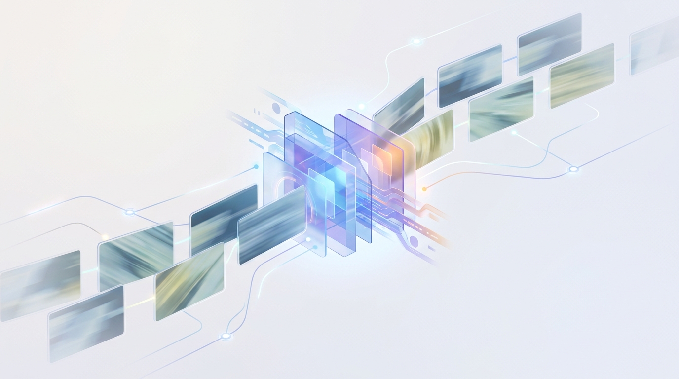 Algorithm processing video data illustration.