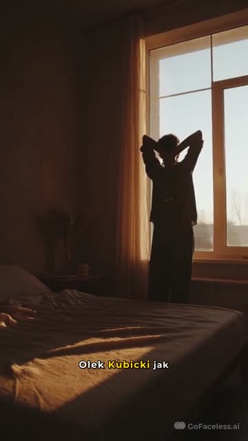 Faceless video example: przywitaj olka kubickiego i powiedz ze sie cieszysz że sie obudził i że dzisiaj ma wolne
