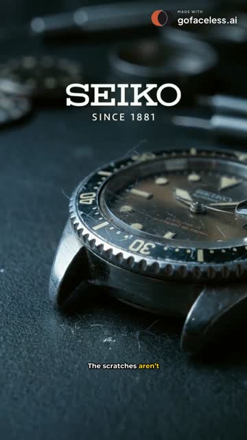 Faceless video example: Collecting vintage seiko dive watches