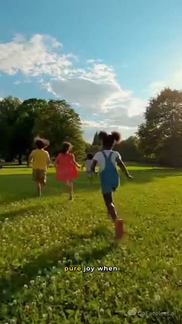 Faceless video example: Create a video of a child play i football with friends