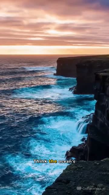 Faceless video example: “5 scary facts about the ocean”