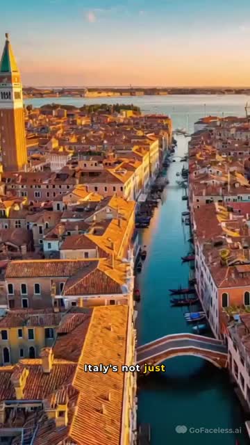 Faceless video example: "Write a 50-second YouTube Shorts script about 5 hidden places in Italy. Make it cinematic and engaging"