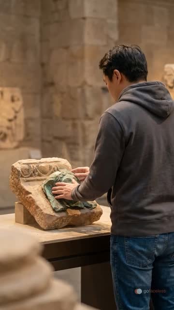 Faceless video example: Make a YouTube video about 5 shocking ancient history facts, faceless, with AI voiceover
