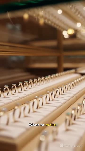 Faceless video example: Create a luxury but authentic short-form vertical reel for Instagram Reels, TikTok, and YouTube Shorts for a Houston jewelry business called “The Carats” located inside The Galleria.  