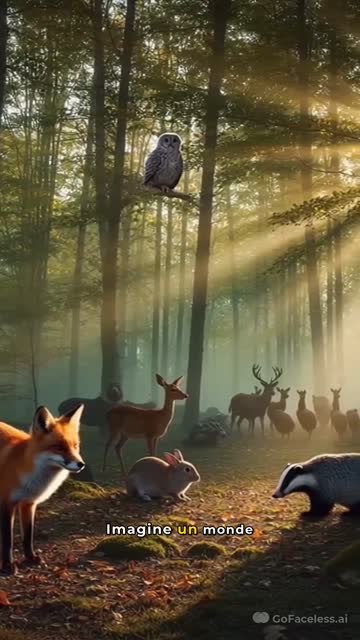 Faceless video example: la guerre entre les humains et les animaux 