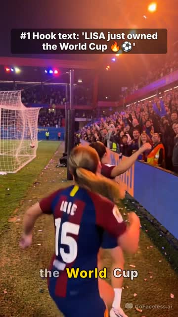 Faceless video example: For a YouTube Short, keep it 15–30 seconds, fast, punchy, and with hook text.

YouTube Short Script — “LISA Dance This World Cup”

[0–3 sec | Hook]
📱 Text on screen: “LISA just owned the World Cup 🔥⚽”
Beat starts.

[3–8 sec]
Clip / dance intro
Voiceover:
“When Lisa enters the stadium… you already know it’s over.”

[8–18 sec | Main]
Dance to beat with football-style moves:

Step right 👟

Step left 👟

Spin 🌀

Goal kick ⚽

Hands up 🙌


Text: “GOALS! GOALS! GOALS!”

[18–25 sec | Hype]
Voiceove