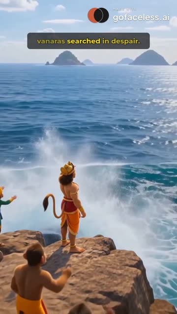 Faceless video example: Hanuman's leap to Lanka