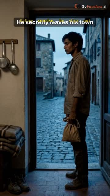 Faceless video example: A guys from poor family and left from