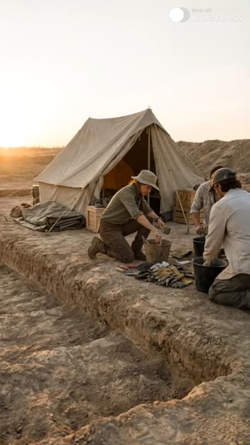 Faceless video example: Daily routine in Tell Qana Excavation