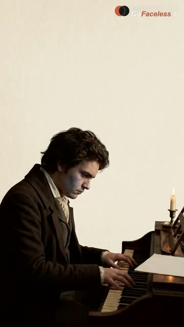 Faceless video example: Vida e obra de Beethoven