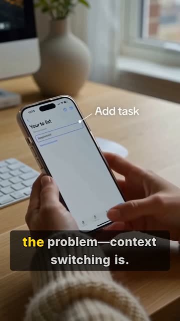 Faceless video example: A recurring creator demonstrates a productivity app in
