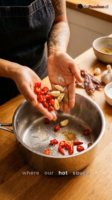 Faceless video example: Talk about making hot sauce at home