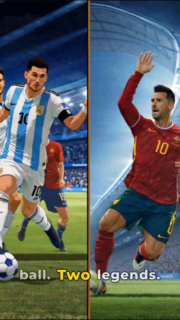 Faceless video example: messi vs ronaldo