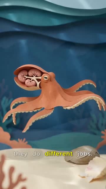 Faceless video example: Why octopuses have three hearts, told as a